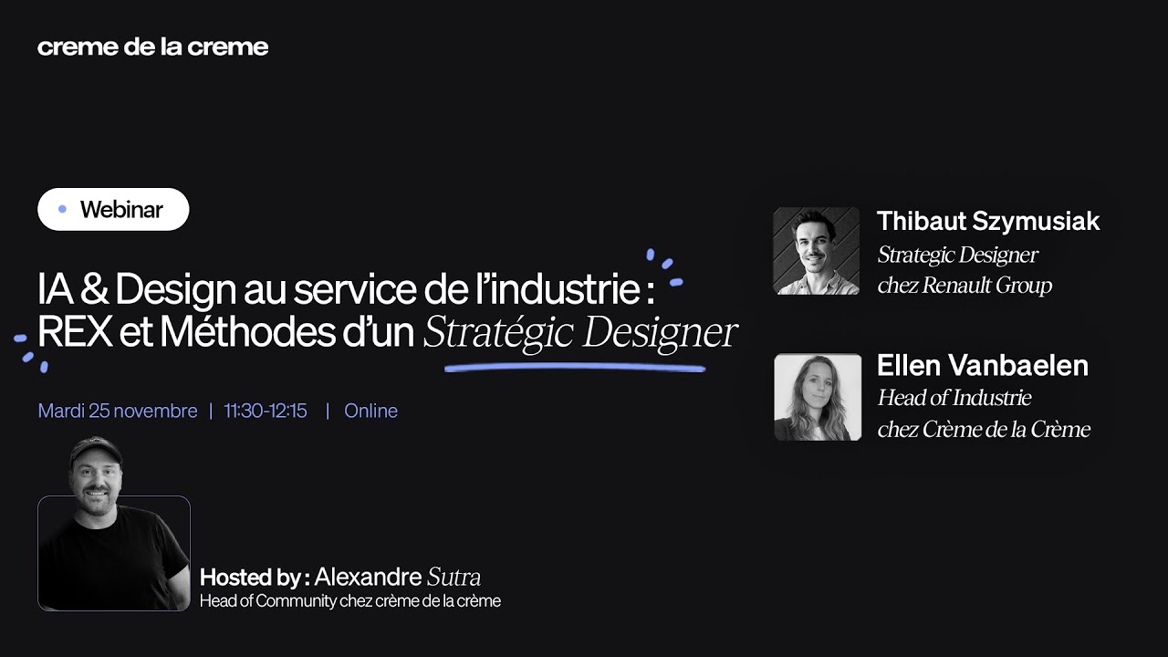 IA et design au service de l’industrie : REX & méthodes d'un Strategic Designer