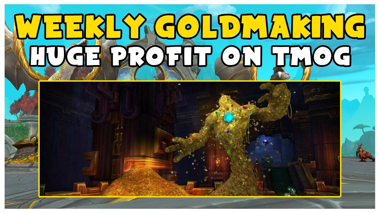HUGE Profit From Flipping Transmog! Weekly Goldmaking | Shadowlands