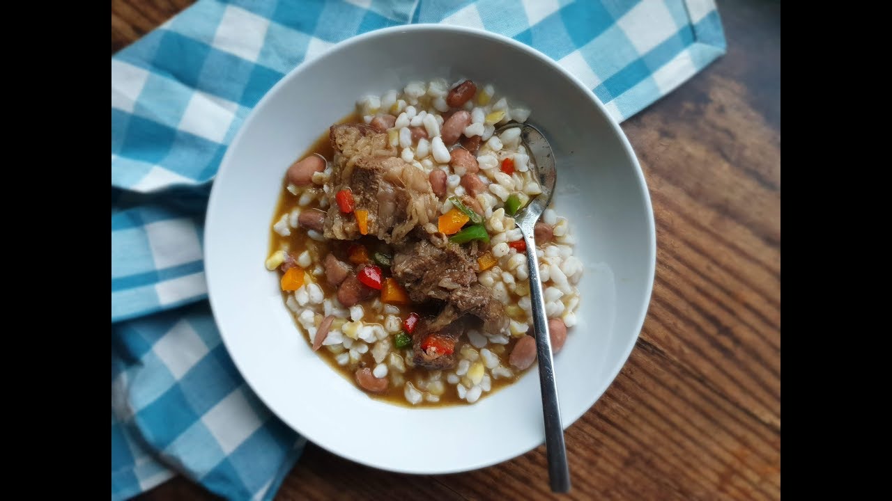 How to Cook Samp and (Shortcut) Beans, A Favourite thing to Eat in Botswana