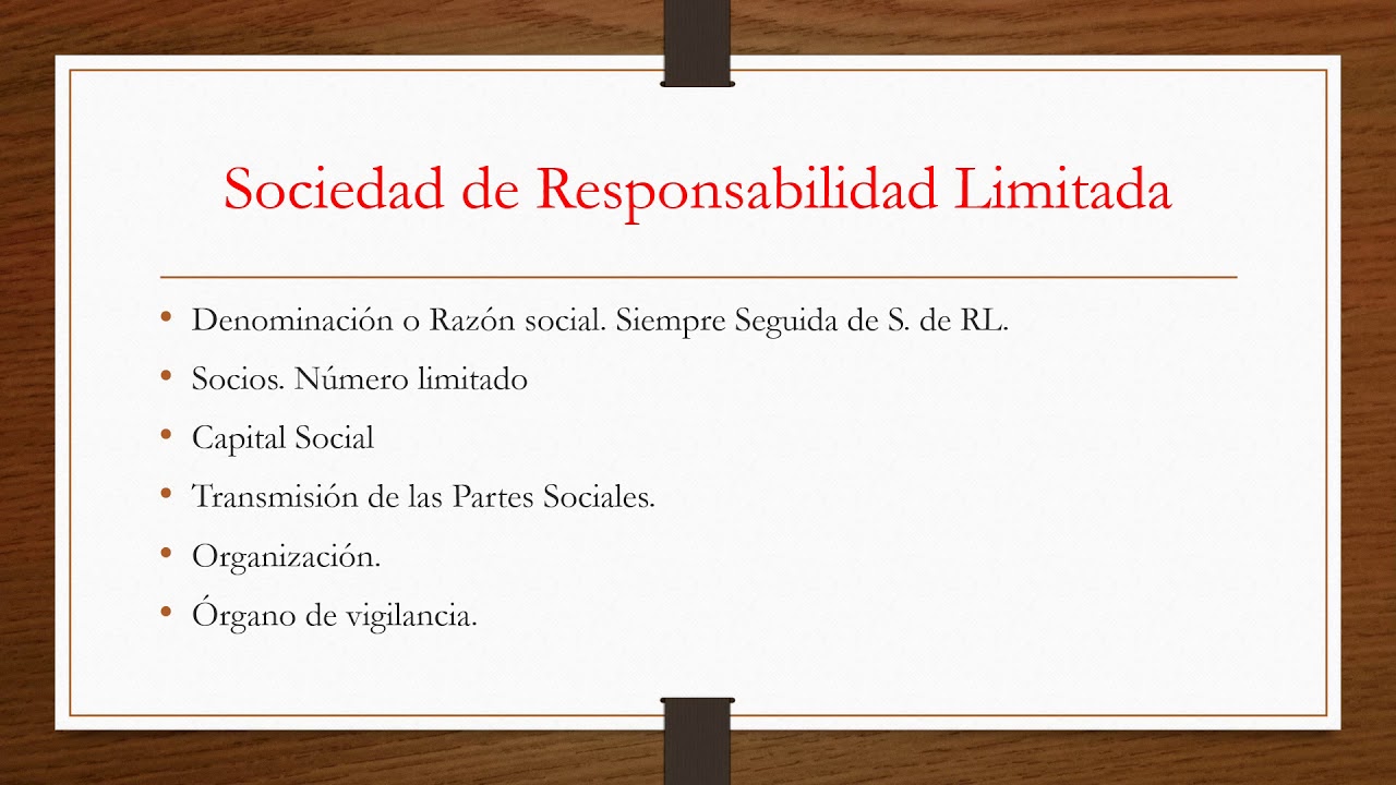 Sociedades Mercantiles| Sociedad de Responsabilidad Limitada