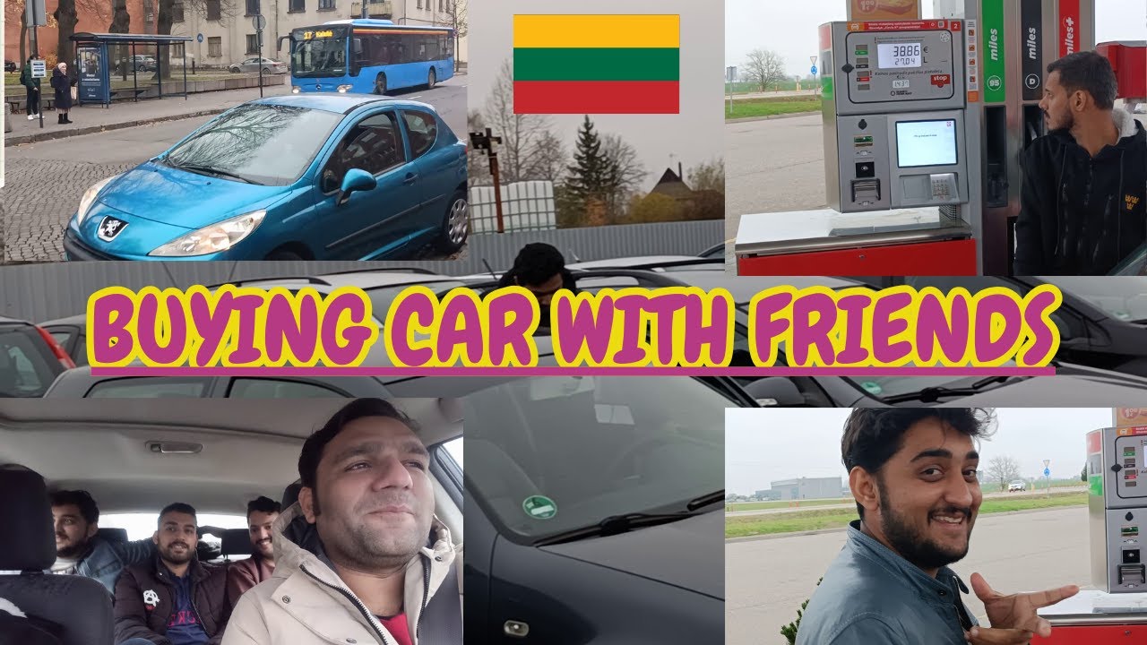 My first Vlog in Lithuania || Buying car with friends || Exploring Lithuania Country side