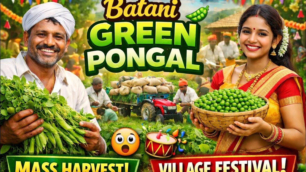 Batani Green Pangal 🌱 | Village Harvest Festival Full video #BataniGreenPangal#GreenPangal #viral