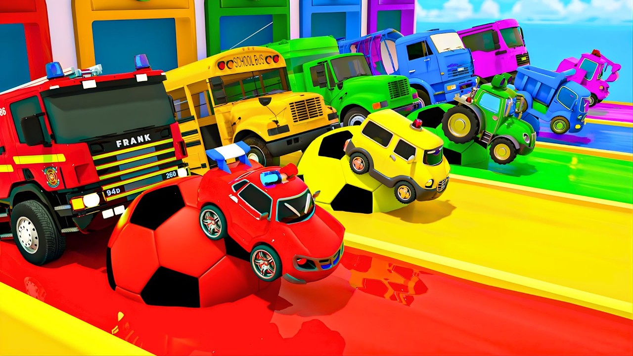 Long Slide Game With Elephant Gorilla Buffalo Hippopotamus Tiger - 3d Animal Game Funny - 3d Animals