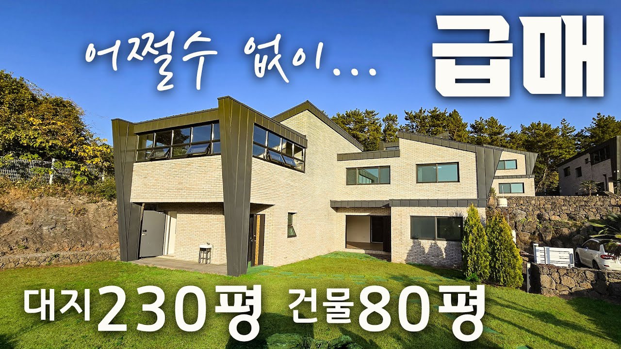 (H-337) 서귀포시 급매매 주택으로 200평이 넘는 정원과 탁 트인 조망권을 가진 숲세권 단독주택 매매  실 사용 80평대의 방이 큰 제주도 주택매매