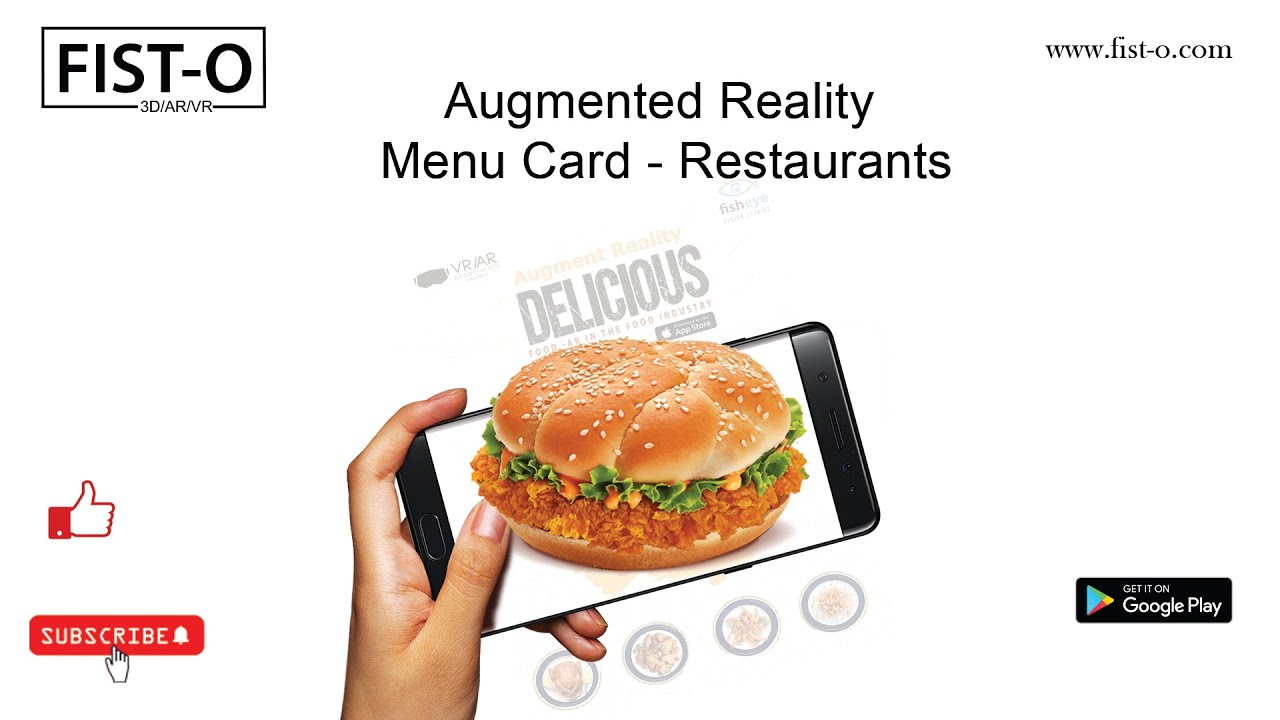 Restaurant menu in augmented reality - Menu AR