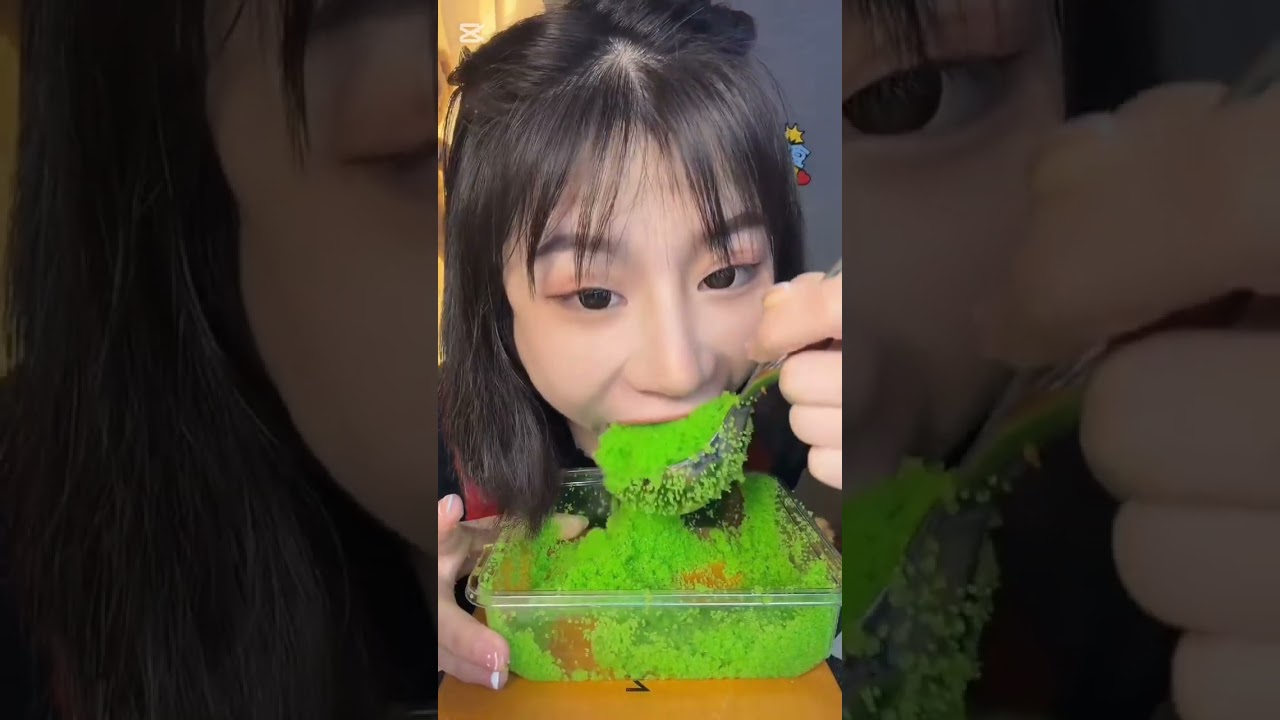 ASMR voice control eating sound colorful crunchy tobiko eggs #fyp 