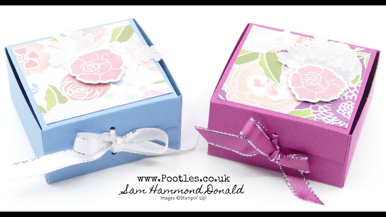 Easy Fold Flat Ribbon Close Box Tutorial using Stampin' Up! Supplies