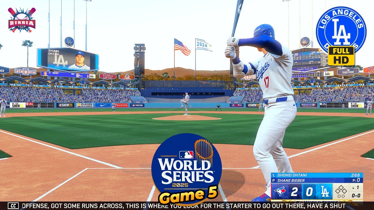 MLB The Show 25 Los Angeles Dodgers vs Toronto Blue Jays: World Series Game 5 - PS5 FULL HD 60fps