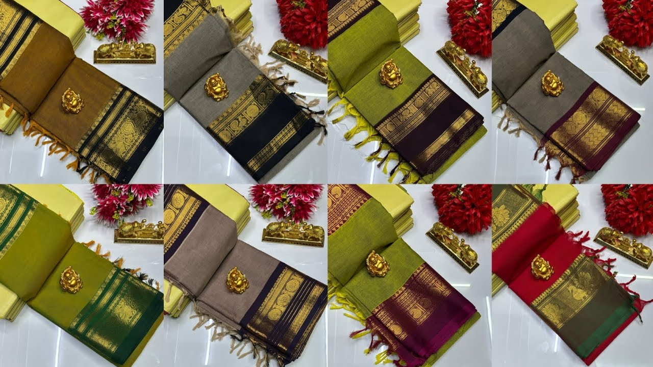 👆New arrival of *Chettinad Cotton special  kanchi cotton sarees ❣️ wp:8608713668❣️#saree#handloom 🥻
