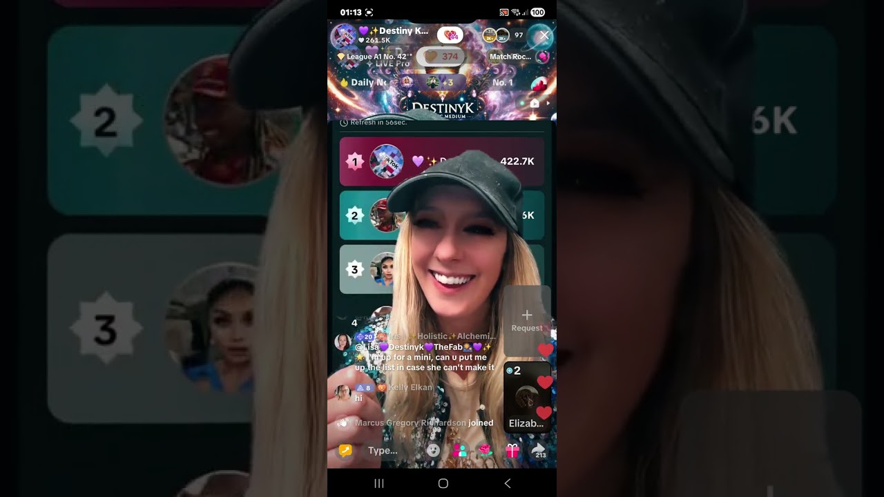 Elizabeth Lucas your reading with Destinyk on Tiktok 