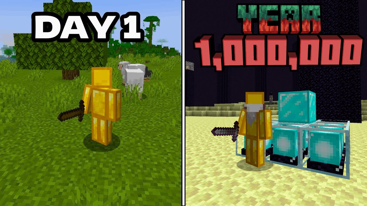 Я выжил 1 МИЛЛИОН лет в Minecraft Hardcore