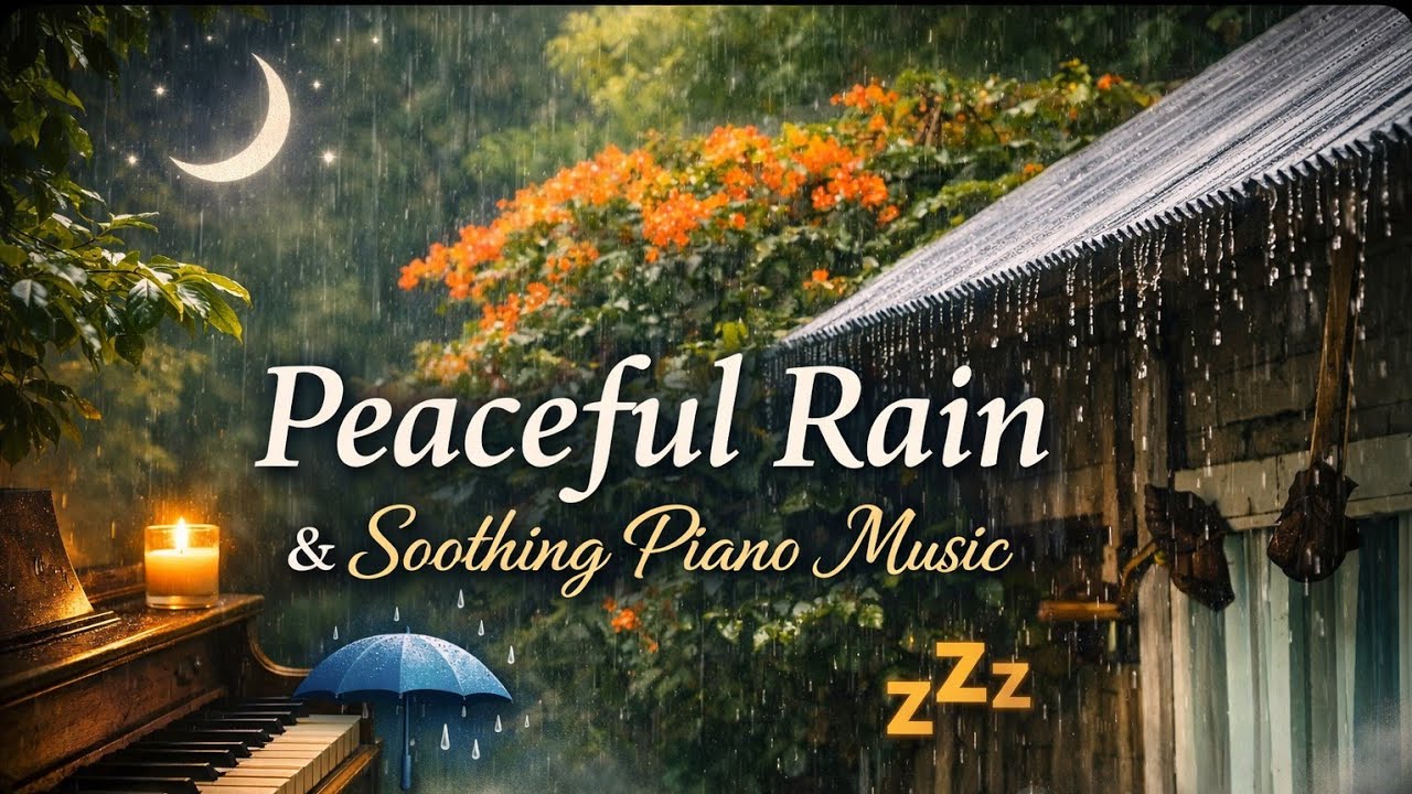 Relaxing Rain Sounds With Soft Piano Music for Deep Sleep, Stress Relief & Meditation