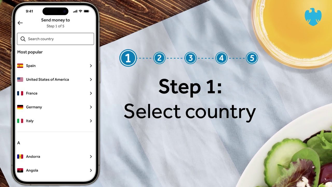 The Barclays app I How to make an international transfer
