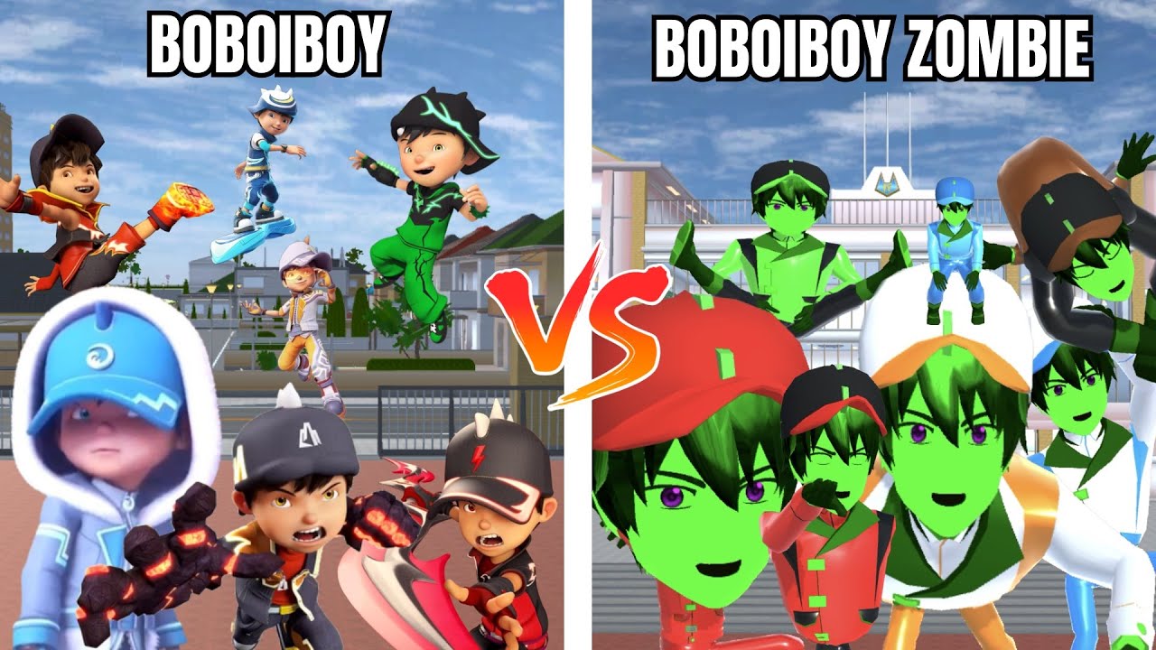 EXPERIMEN BOBOIBOY KUASA 7 VS BOBOIBOY KUASA 7 ZOMBIE!! - SAKURA SCHOOL
