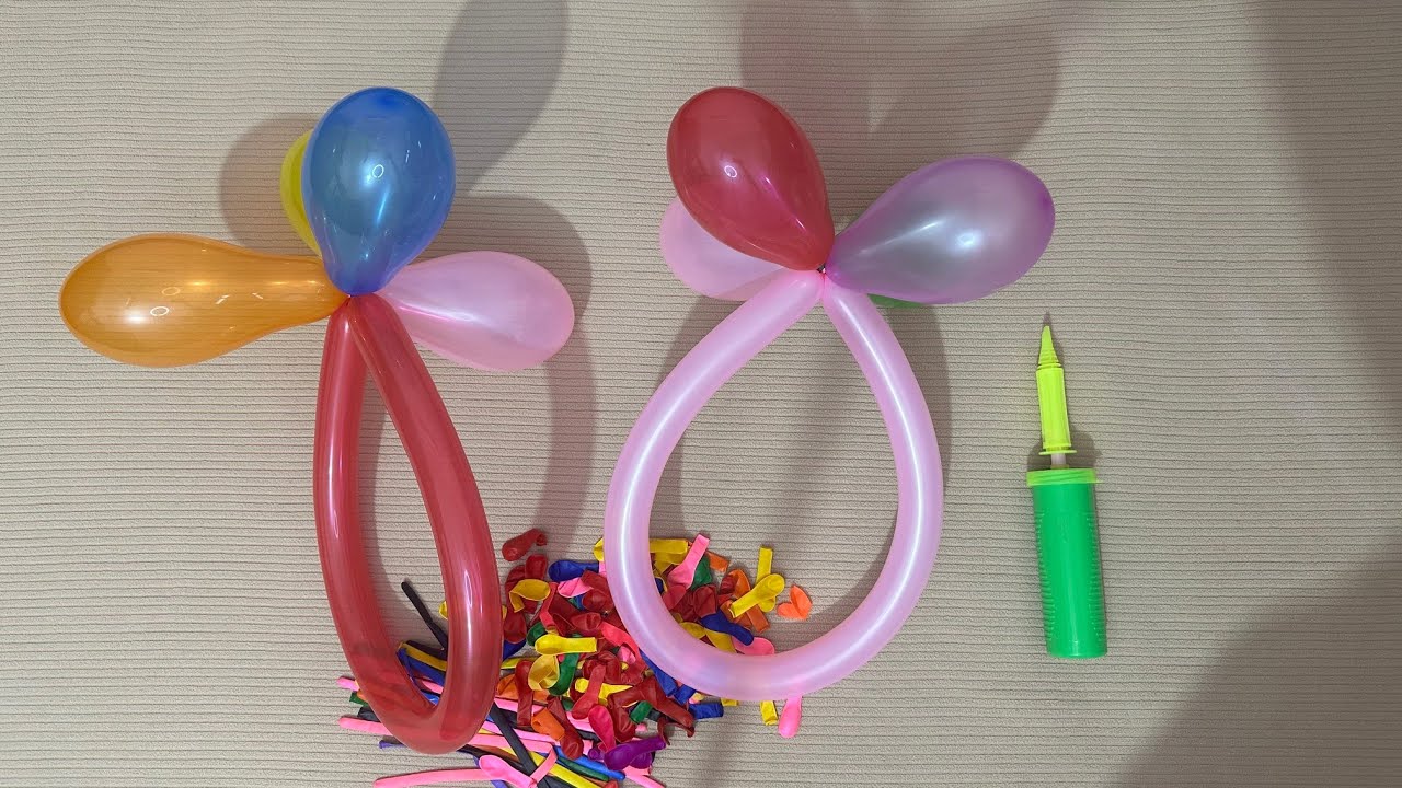 Satisfying ASMR Mini Balloon Flower Art | Colorful Balloon Tying
