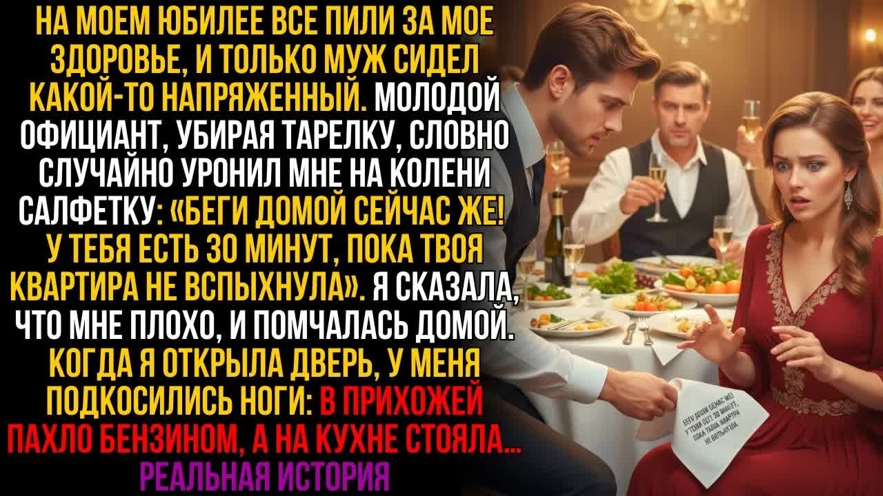 Официант шепнул： ＂Беги домой, пока всё не вспыхнуло!＂. Я примчалась и обомлела, открыв дверь…