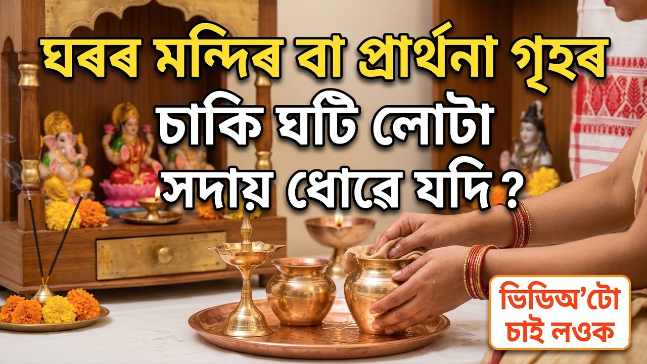 মন্দিৰত থকা চাকি, ঘন্টা, ঘটি, লোটা সদায় ধোৱে যদি সাৱধান ! এই নিয়ম জানি লওক | Vastu Tips
