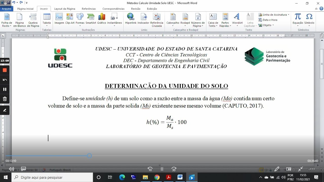 IFB - VeideoAula05 - Word: inser&ccedil;&atilde;o e edi&ccedil;&atilde;o de conte&uacute;dos do menu 