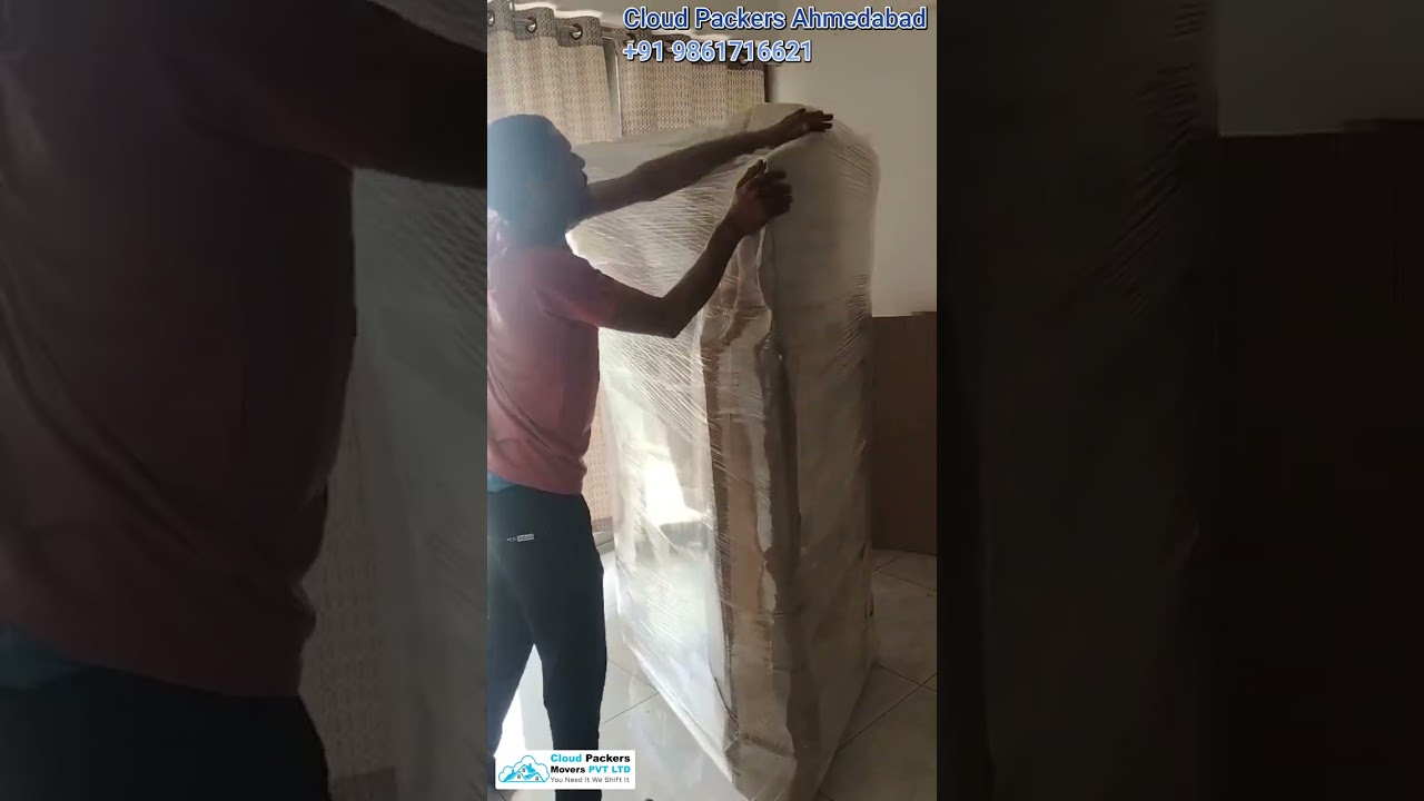 Packing of Single and 3 Seater Sofa by Cloud Packers Movers Ahmedabad Branch - 9861716621