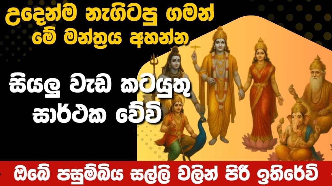 ඔයාට මේ වෙලාවේ ඕනේ මුදල හිතාගෙන වරක් අහලා බලන්න | ලෙඩ රෝග දුරු වේවි| සර්ව දේව කන්නලව්ව | Sarwa deva