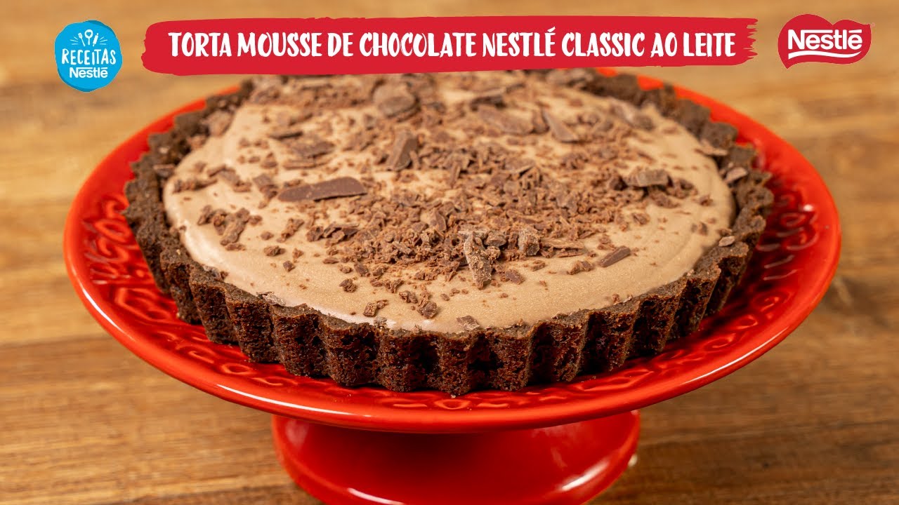 Torta Mousse de Chocolate com Massa de Biscoito - Hoje Eu Fa&ccedil;o - Receitas Nestl&eacute;