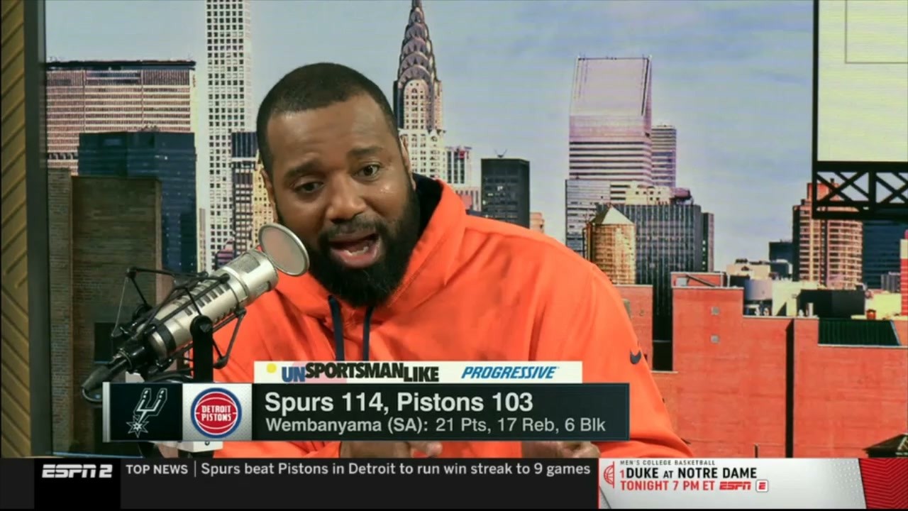 Victor Wembanyama is generational! - ESPN reacts to Spurs beat Pistons 114-103 for 9th straight win
