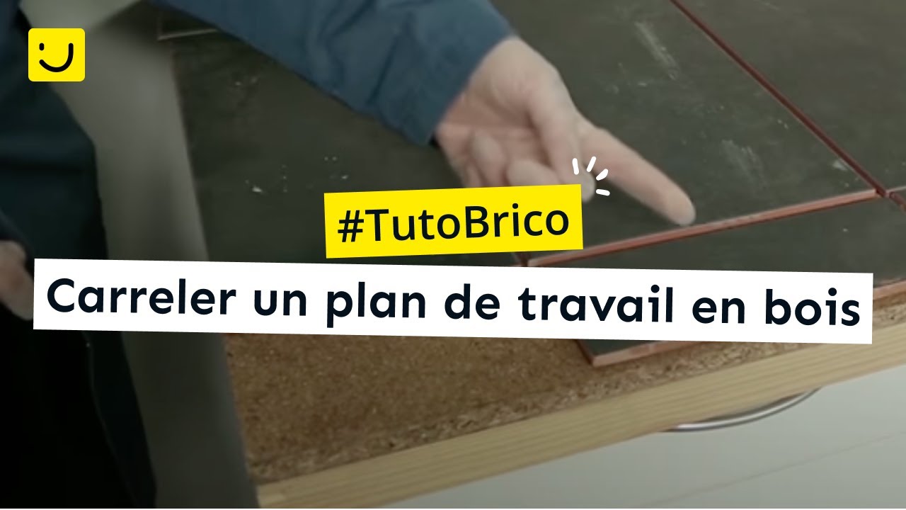 Carreler un plan de travail en bois