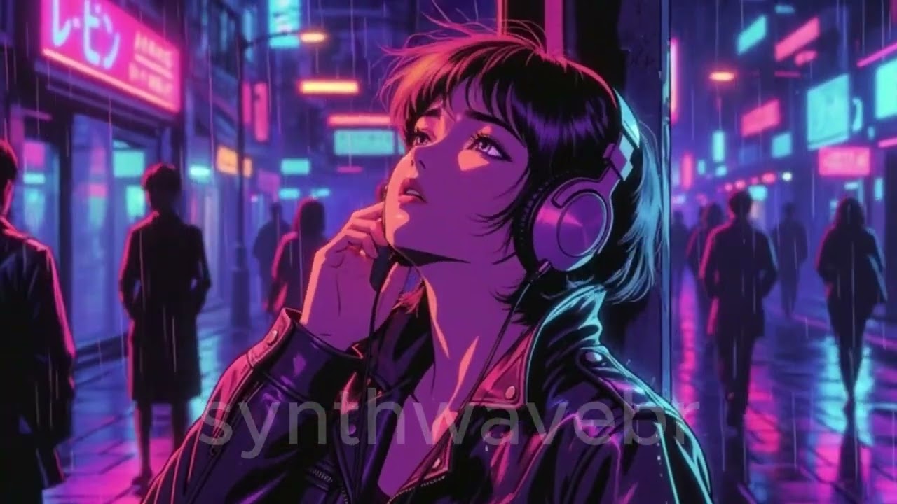 💜 Rain Keeps Falling, Synths Keep Playing | Emotional Retrowave | Night Walk | Synthwave