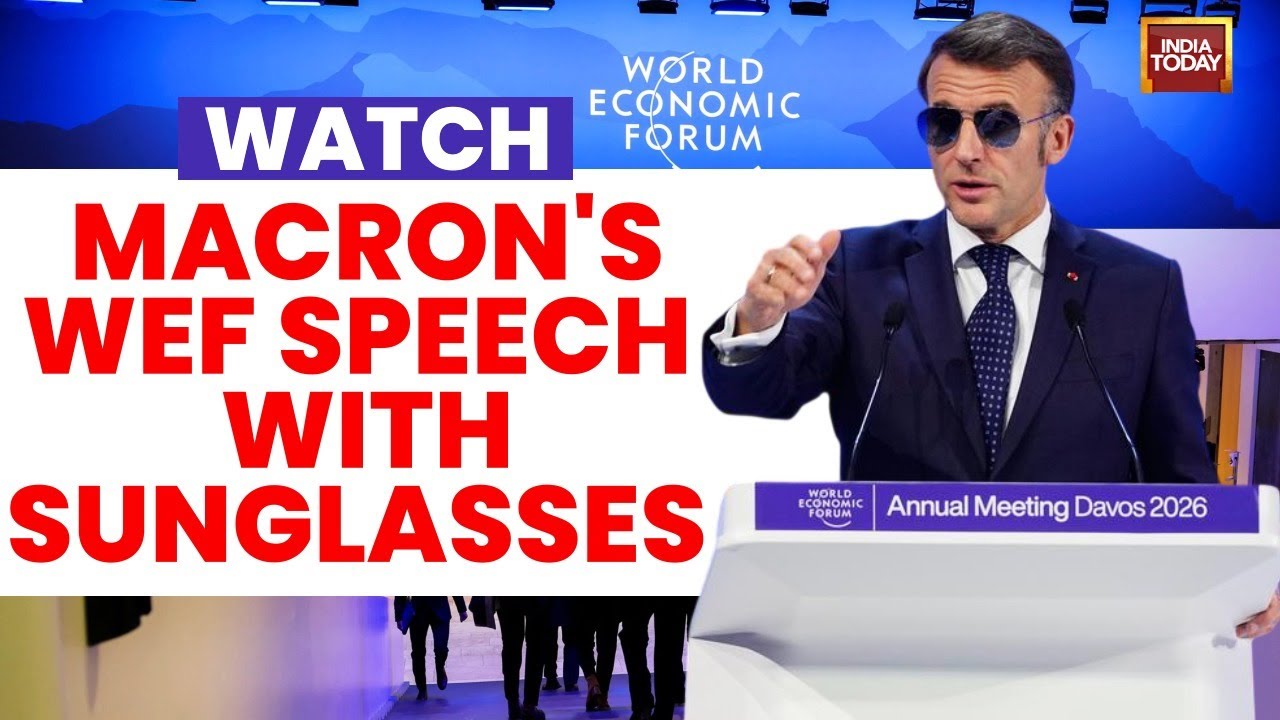 French President's Speech with Sunglasses at WEF Davos 2026 | FULL SPEECH | India Today