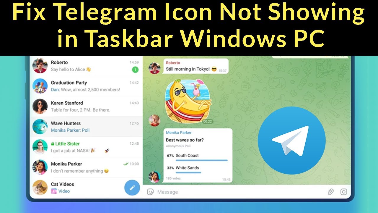 How to Fix Telegram Icon Not Showing in Taskbar Windows PC?