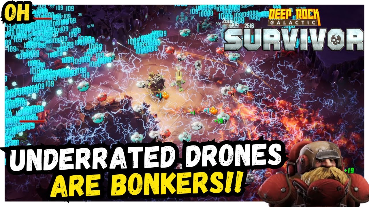 Underrated Drones Are Actually Bonkers!! Deep Rock Galactic Survivor!