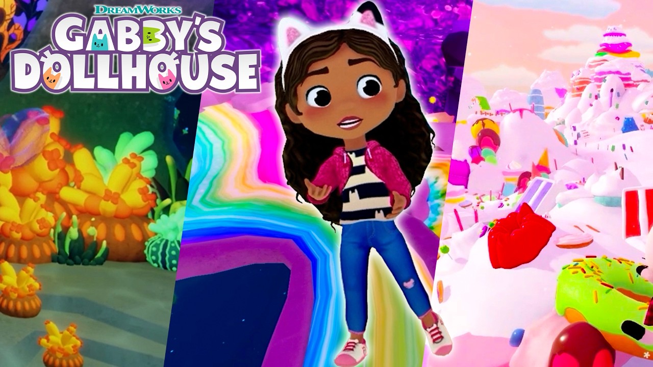 Exploring All The NEW Lands in Gabby's Dollhouse Roblox!