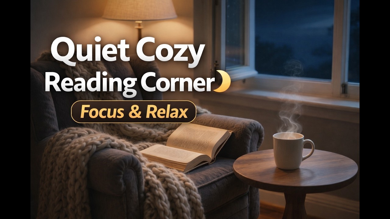 Quiet Cozy Reading Corner 🌙 Night Insects & Wooden House Sounds for Relaxation & Focus (15 Min)