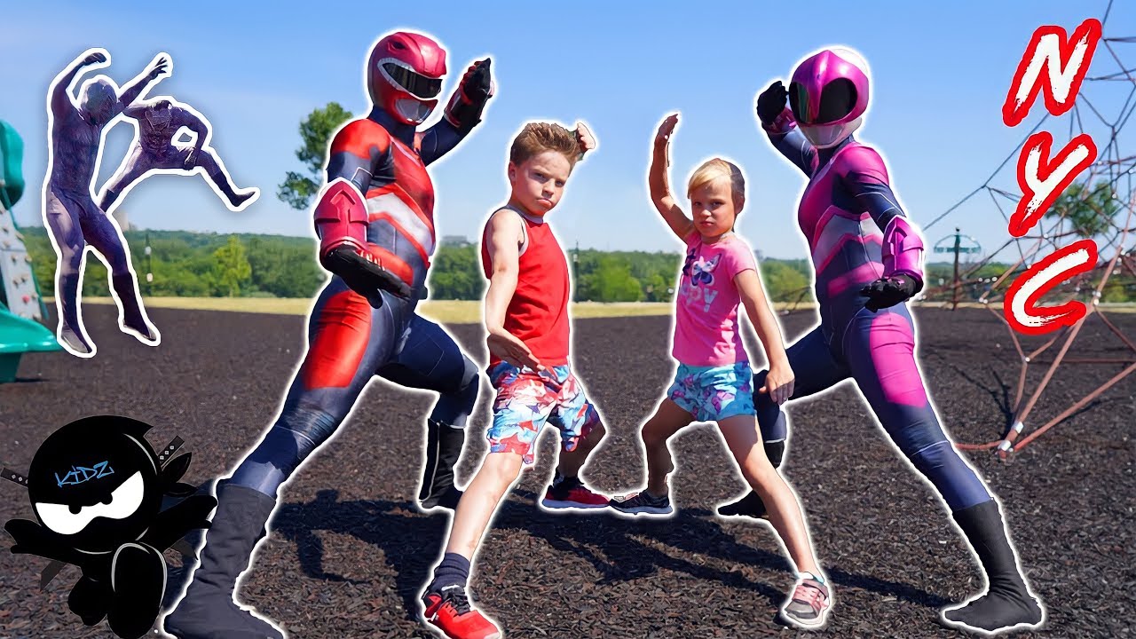 Uma divertida viagem dos Power Rangers em Nova York! ✨ Ninja Kidz em Portugues
