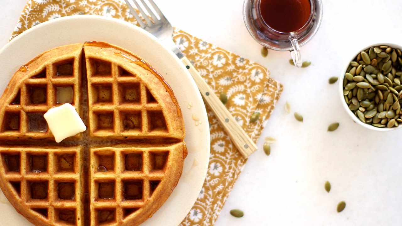 Pumpkin Waffles- Everyday Food with Sarah Carey