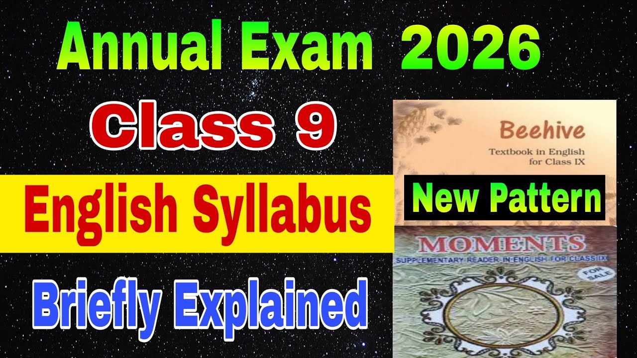 English Syllabus / Class 9 / With Fully Explained / New Pattern / Class 9 Annual Exam Syllabus 2026