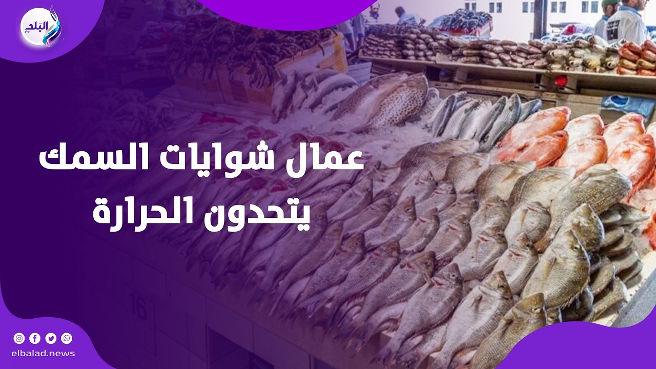 امام النـ ـار في نهار رمضان عمال شوايات السمك يتحدون الحرارة لتجهيز الإفطار بالإسكندرية