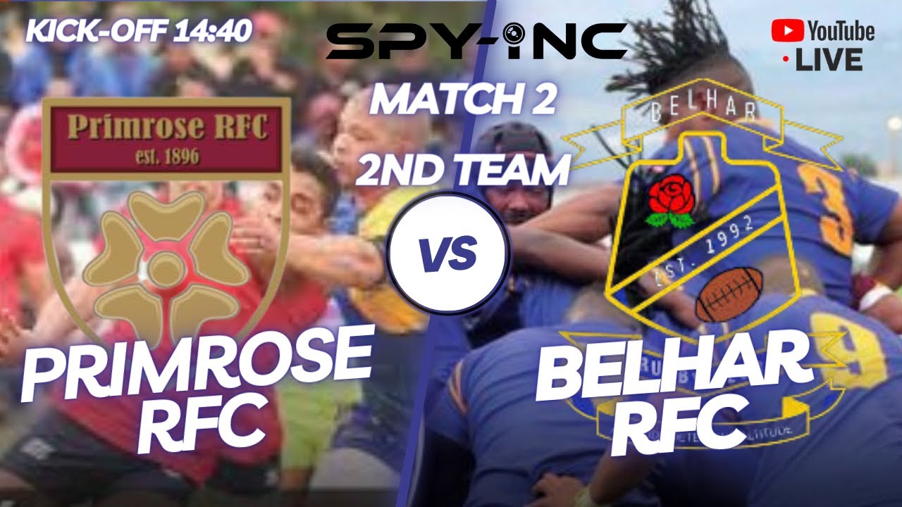 RUGBY 2ND TEAM - SUPER B League Match - Primrose RFC V Belhar RFC