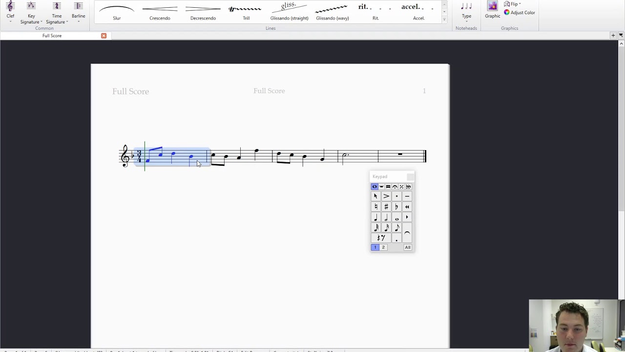 Writing a Melody on Sibelius