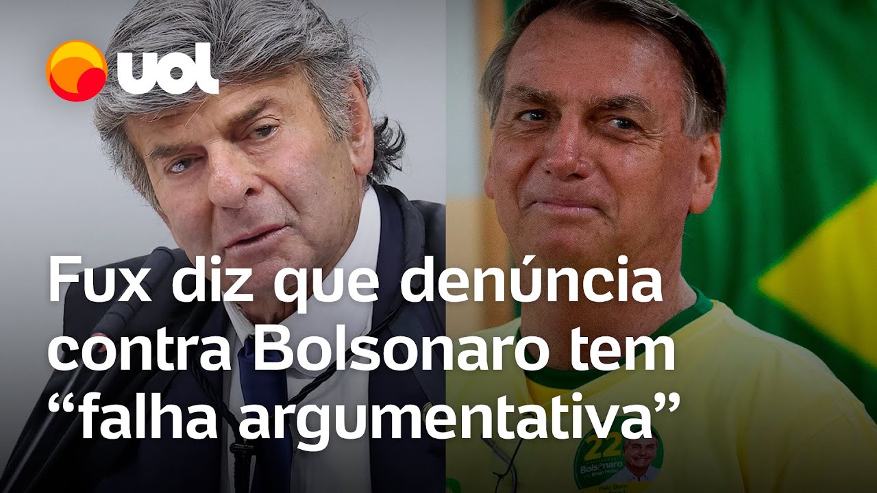 Fux diz que denúncia da PGR tem 'falha argumentativa' e defende que Bolsonaro não foi negligente