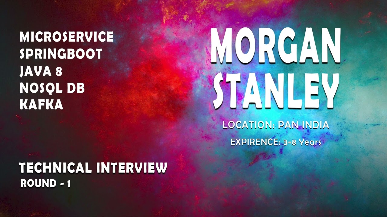 Morgan Stanley | Микросервис Java Spring Boot | Видеоинтервью