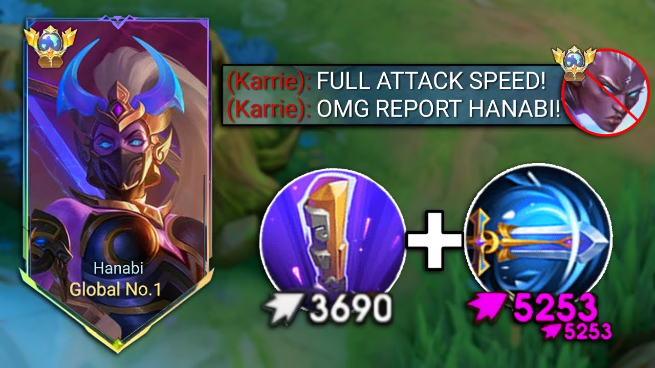 GLOBAL HANABI BROKEN BUILD FULL ATTACK SPEED HACK FOR 2024🔥 PERFECT LATE GAME BUILD! ( 101% BROKEN )