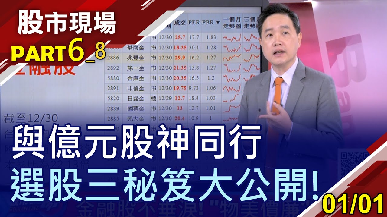 【找主流?抓買點?資金極大化?與億元股神同行 選股三秘笈大公開!金融股物美價廉 投資訊號?】20210101(第6/8段)股市現場*鄭明娟(孫慶龍)