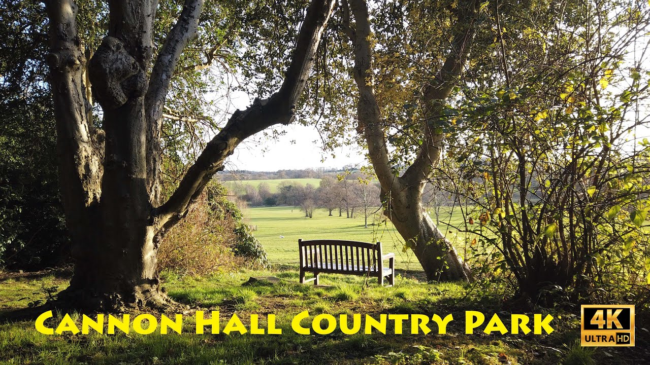 Scenic Walk Cannon Hall Country Park, Barnsley, South Yorkshire in 4K