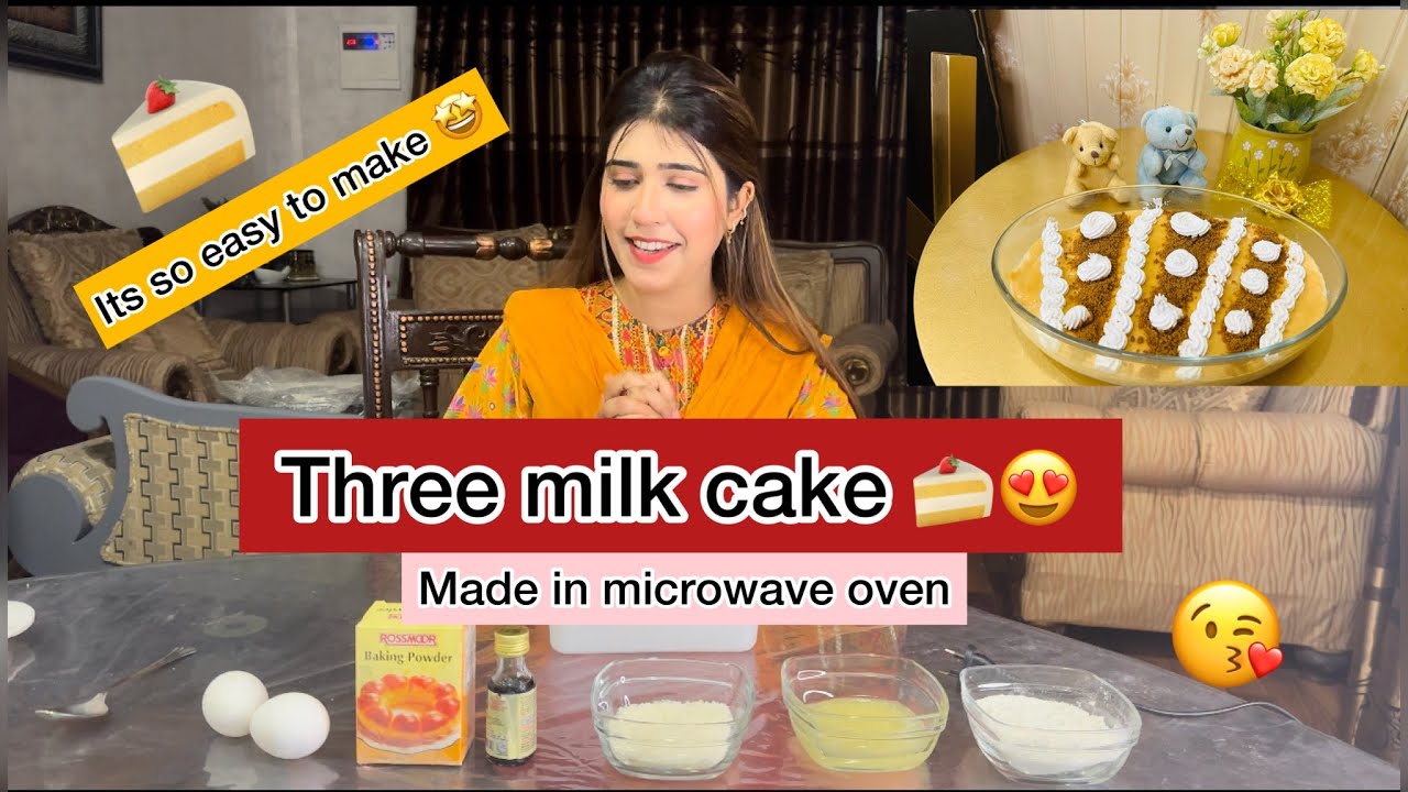Easiest Three Milk Cake ever 🥰🍰| Tres leches  | Must Try Recipe by Ammara Ahmad