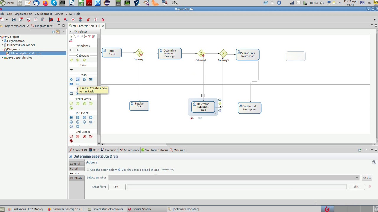 Specifying a simple process in Bonita Studio (Tutorial)