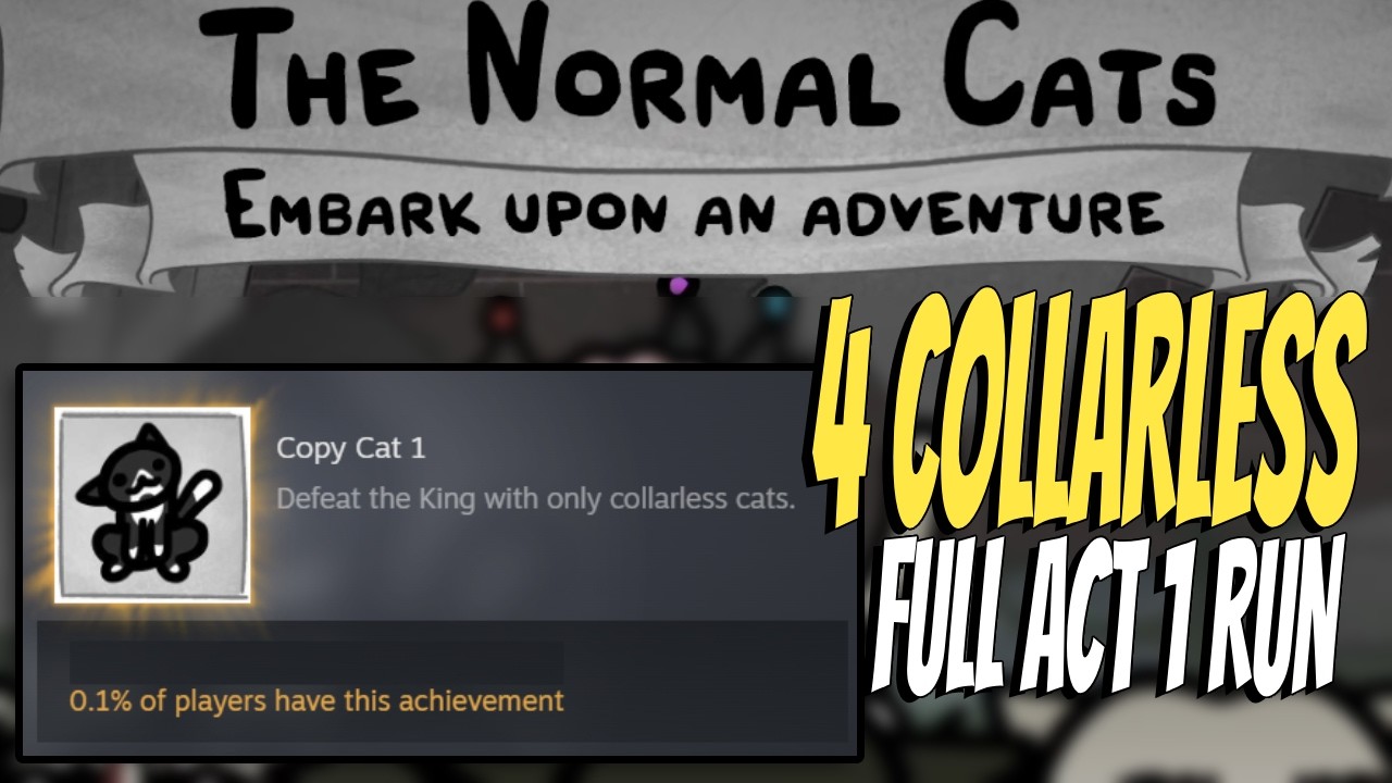 4 collarless cats Throbbing King kill | Copycat achievement | Mewgenics