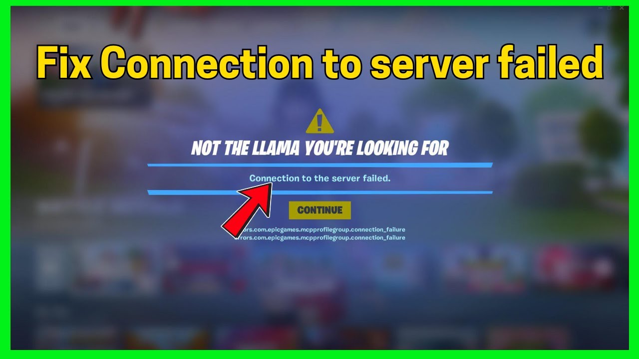 Fix Connection to the server failed in Fortnite Battle Royale