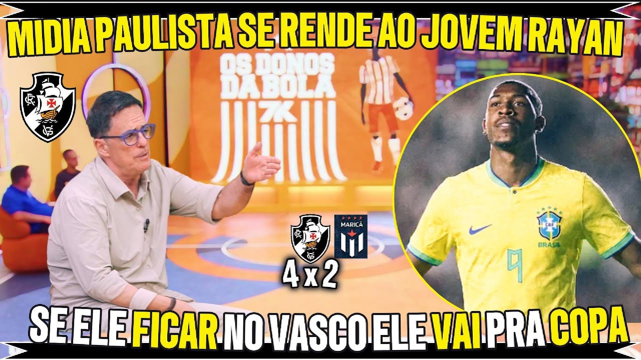 🔥 “ESSE MOLEQUE É DIFERENTE” – MÍDIA PAULISTA REAGE AO SHOW DO VASCO