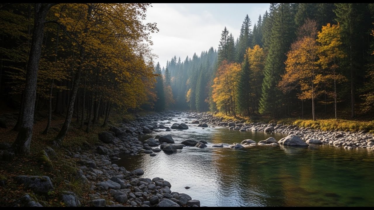 Peaceful River Sound Ambience 🌊 Gentle Flowing Water for Deep Sleep and Relaxation #960